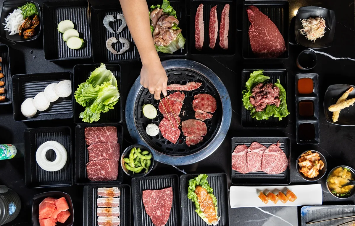 Premium wagyu beef and sushi selections at Wagyu Grill